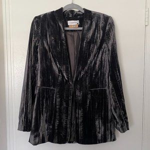 Calvin Klein Blazer - Crushed Velvet Charcoal Size 8